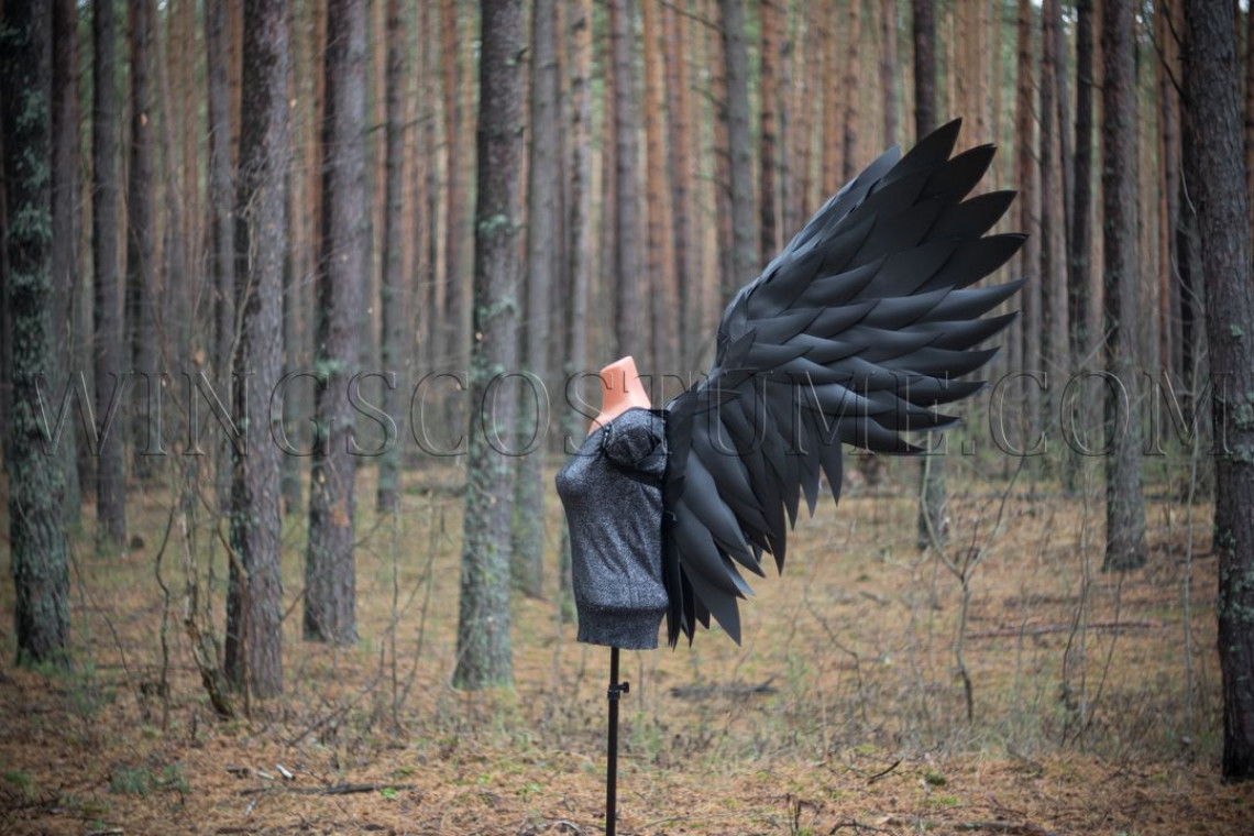 Black angel wings costume "Dark lord mini"