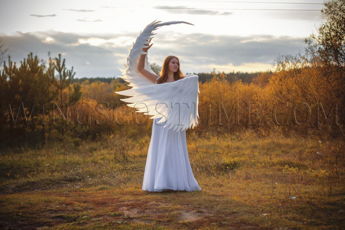 Buy realistic movable angel wings costume 