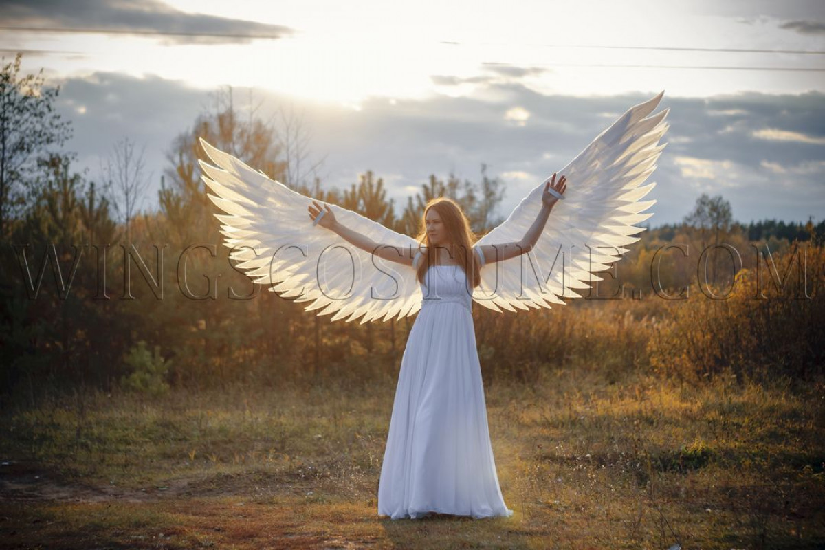 Buy realistic movable angel wings costume 