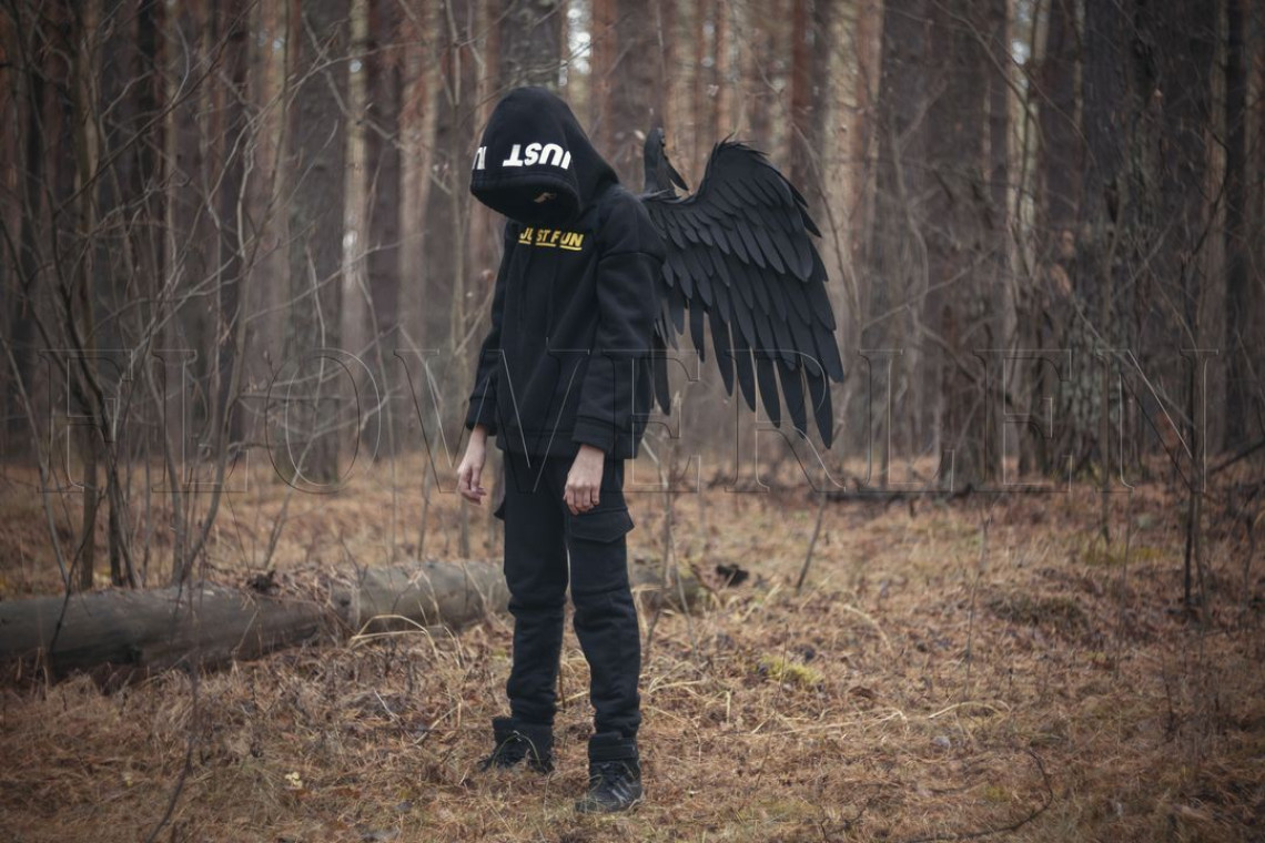 Black angel wings costume "Phantom"