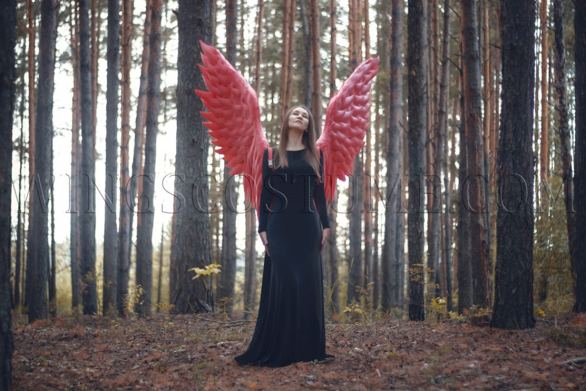 Large angel wings costume "Red phoenix"