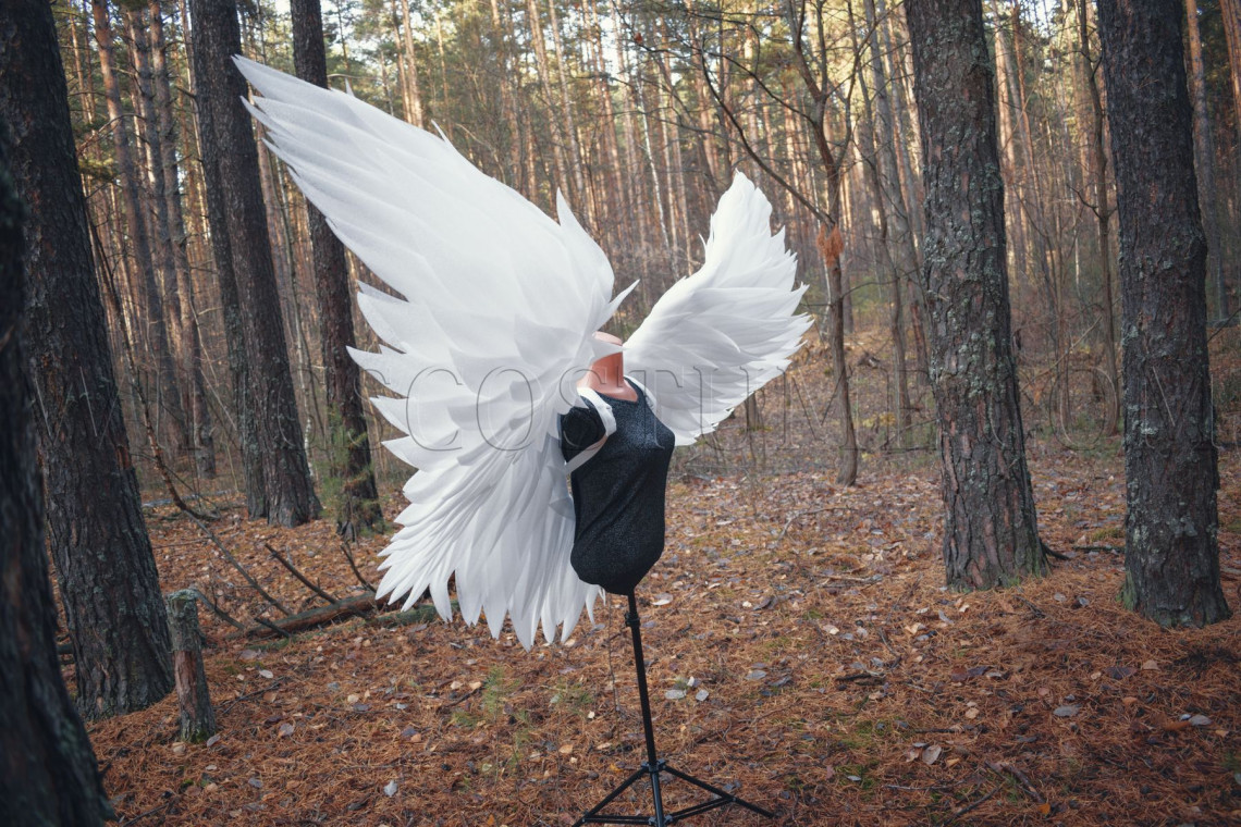 Buy realistic large angel wings costume White angel