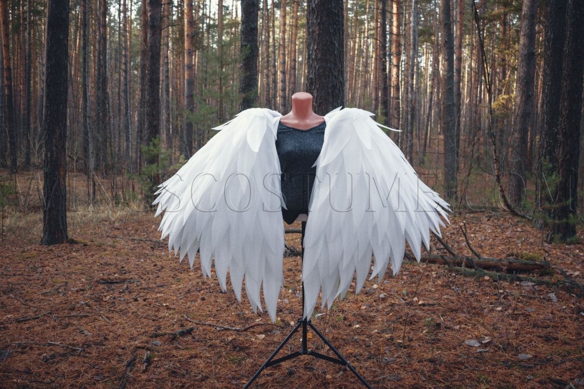 Cosplay White Angel Wings _O01