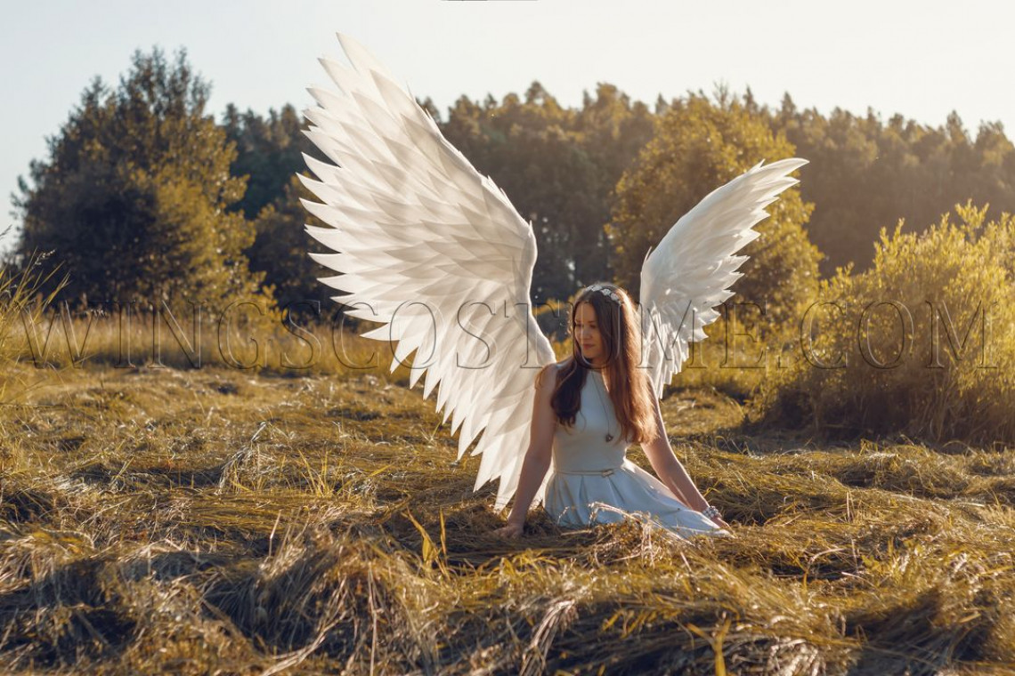 Large angel wings costume "White light"